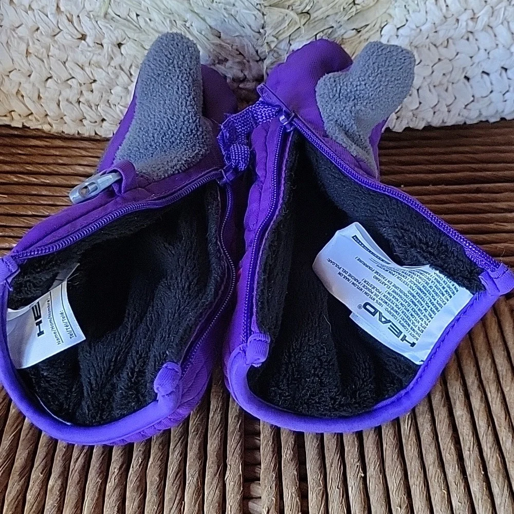 HEAD Junior Ski & Snowboarding Mittens, purple, size XXS (1-2 yrs)